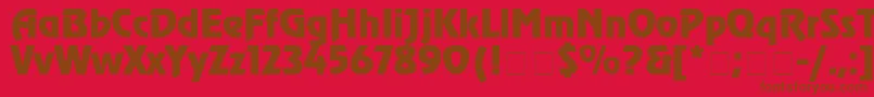 ChorusLineSsiBold-fontti – ruskeat fontit punaisella taustalla