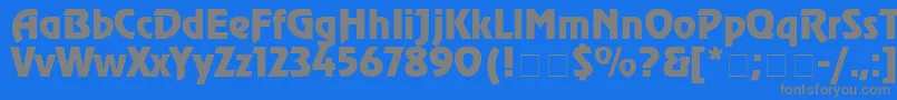ChorusLineSsiBold-fontti – harmaat kirjasimet sinisellä taustalla