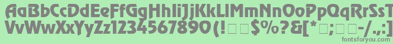 ChorusLineSsiBold-fontti – harmaat kirjasimet vihreällä taustalla