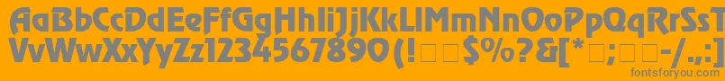 ChorusLineSsiBold-fontti – harmaat kirjasimet oranssilla taustalla