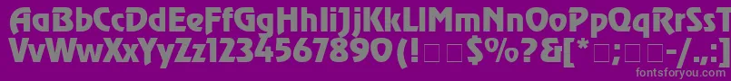 フォントChorusLineSsiBold – 紫の背景に灰色の文字