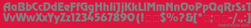 ChorusLineSsiBold-fontti – harmaat kirjasimet punaisella taustalla