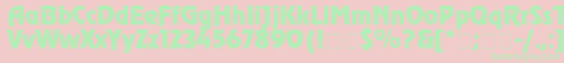 フォントChorusLineSsiBold – ピンクの背景に緑の文字