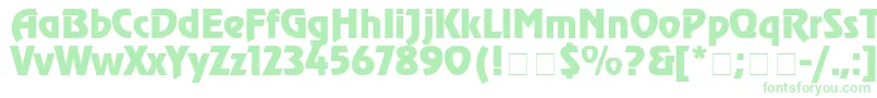 フォントChorusLineSsiBold – 白い背景に緑のフォント