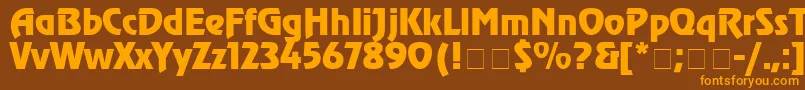 ChorusLineSsiBold Font – Orange Fonts on Brown Background