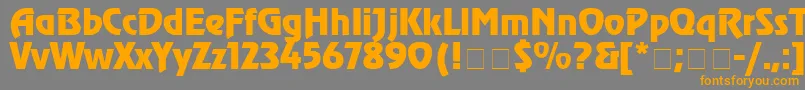 ChorusLineSsiBold-Schriftart – Orangefarbene Schriften auf grauem Hintergrund