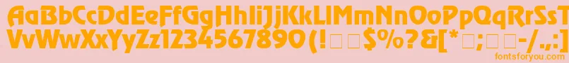 ChorusLineSsiBold-fontti – oranssit fontit vaaleanpunaisella taustalla