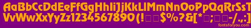 Шрифт ChorusLineSsiBold – оранжевые шрифты на фиолетовом фоне