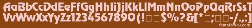 ChorusLineSsiBold-fontti – vaaleanpunaiset fontit ruskealla taustalla