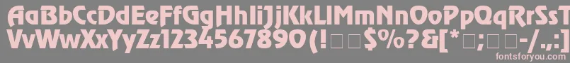 Шрифт ChorusLineSsiBold – розовые шрифты на сером фоне