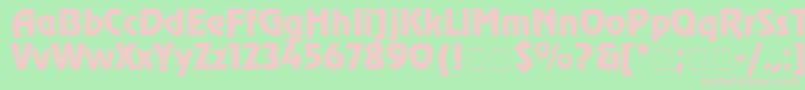 フォントChorusLineSsiBold – 緑の背景にピンクのフォント