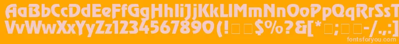 ChorusLineSsiBold Font – Pink Fonts on Orange Background
