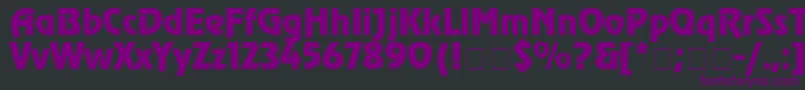 Шрифт ChorusLineSsiBold – фиолетовые шрифты на чёрном фоне