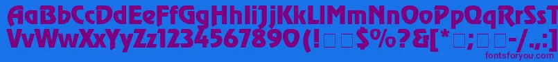 ChorusLineSsiBold Font – Purple Fonts on Blue Background