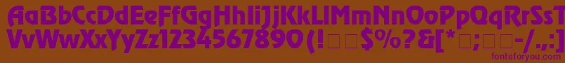 ChorusLineSsiBold Font – Purple Fonts on Brown Background