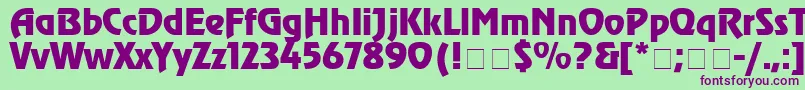 ChorusLineSsiBold Font – Purple Fonts on Green Background