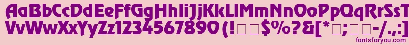 ChorusLineSsiBold-fontti – violetit fontit vaaleanpunaisella taustalla