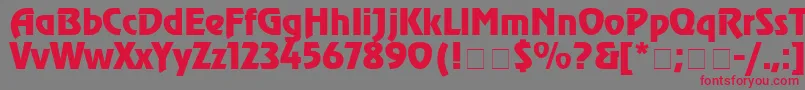 フォントChorusLineSsiBold – 赤い文字の灰色の背景
