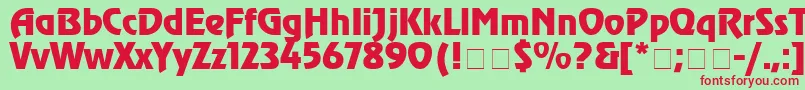 ChorusLineSsiBold Font – Red Fonts on Green Background