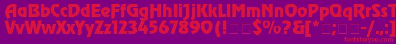 ChorusLineSsiBold-Schriftart – Rote Schriften auf violettem Hintergrund