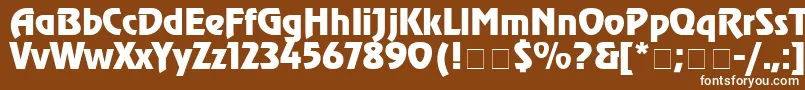 フォントChorusLineSsiBold – 茶色の背景に白い文字