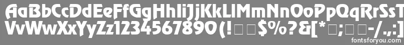 Шрифт ChorusLineSsiBold – белые шрифты на сером фоне