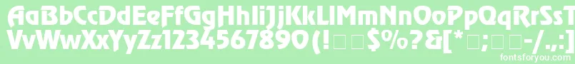 フォントChorusLineSsiBold – 緑の背景に白い文字