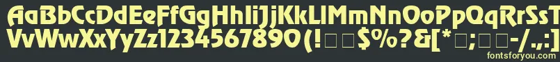 Шрифт ChorusLineSsiBold – жёлтые шрифты на чёрном фоне