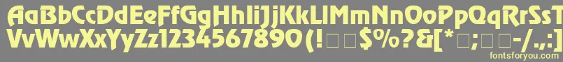 ChorusLineSsiBold-Schriftart – Gelbe Schriften auf grauem Hintergrund