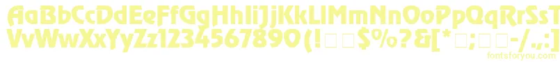 Шрифт ChorusLineSsiBold – жёлтые шрифты на белом фоне