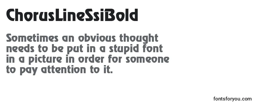 Review of the ChorusLineSsiBold Font