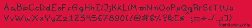 Castillo Font – Black Fonts on Red Background