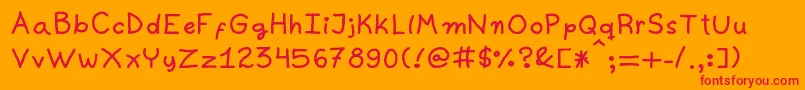 Castillo Font – Red Fonts on Orange Background
