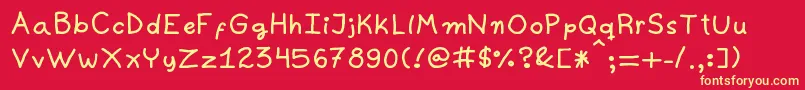 Castillo Font – Yellow Fonts on Red Background