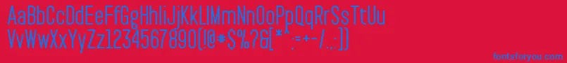 PaktBold Font – Blue Fonts on Red Background