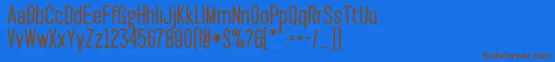 PaktBold Font – Brown Fonts on Blue Background