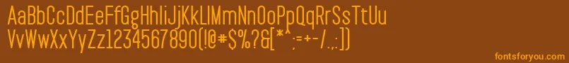 PaktBold Font – Orange Fonts on Brown Background
