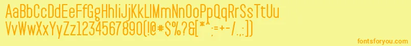 PaktBold Font – Orange Fonts on Yellow Background