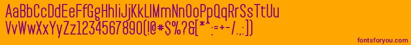 PaktBold Font – Purple Fonts on Orange Background