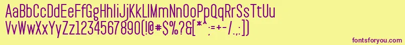 PaktBold Font – Purple Fonts on Yellow Background