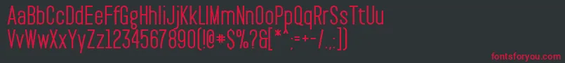 PaktBold Font – Red Fonts on Black Background