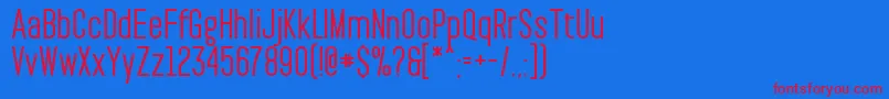 PaktBold Font – Red Fonts on Blue Background