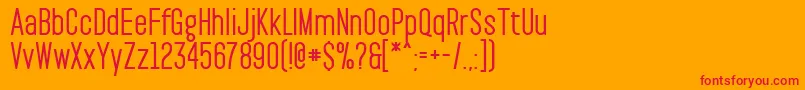 PaktBold Font – Red Fonts on Orange Background