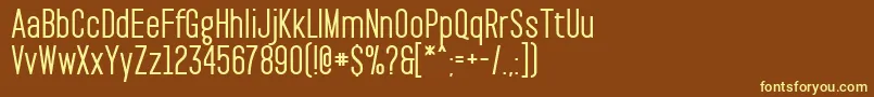 PaktBold Font – Yellow Fonts on Brown Background