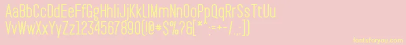 PaktBold Font – Yellow Fonts on Pink Background