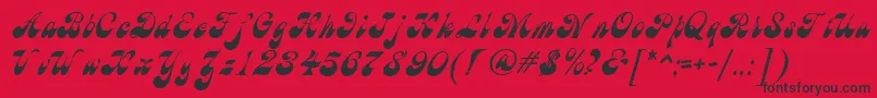 Haight Font – Black Fonts on Red Background