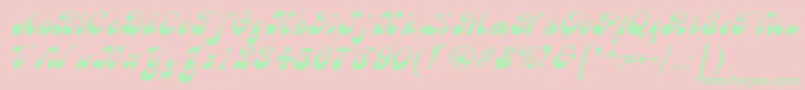 Haight Font – Green Fonts on Pink Background