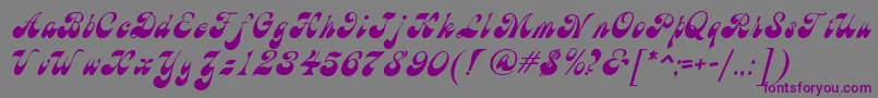 Haight Font – Purple Fonts on Gray Background