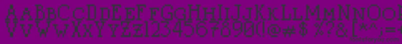 Шрифт Litterlover – чёрные шрифты на фиолетовом фоне