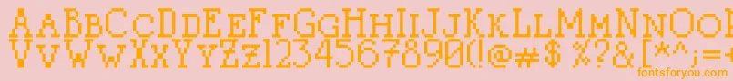 Litterlover Font – Orange Fonts on Pink Background